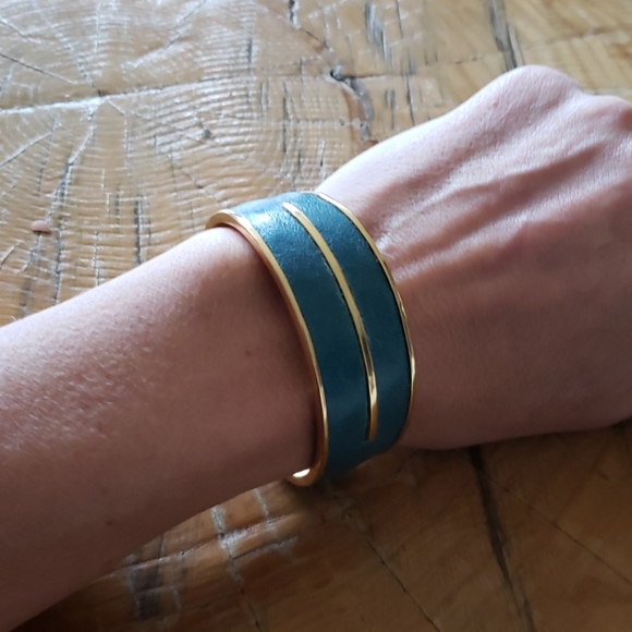 KIM ALESSI Blue Leather cuff bracelet - Picture 3 of 8